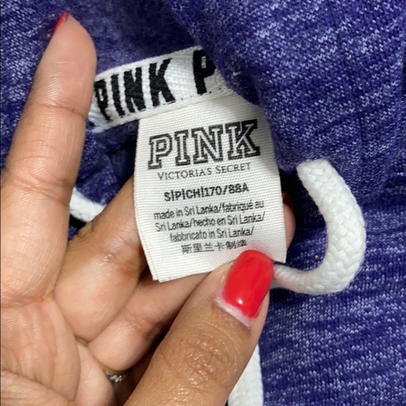 PINK cropped purple sweater - Picture 2 of 3